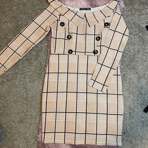 BOOHOO Pink and Black Dress